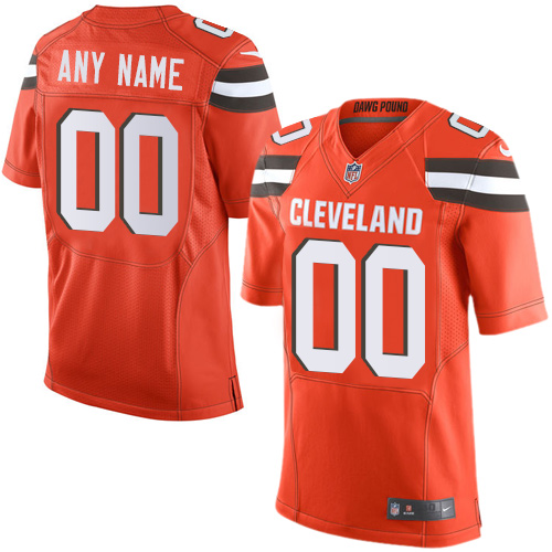 Youth Elite Nike Jersey Orange Alternate - Customized NFL Cleveland Browns